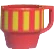 Tasse à Rayures Jaunes