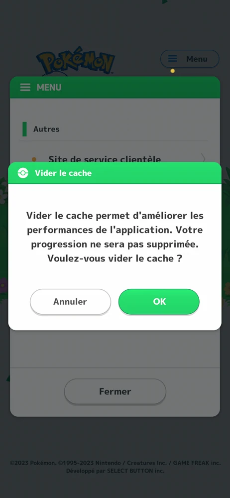 pokemon sleep bug texte disparu