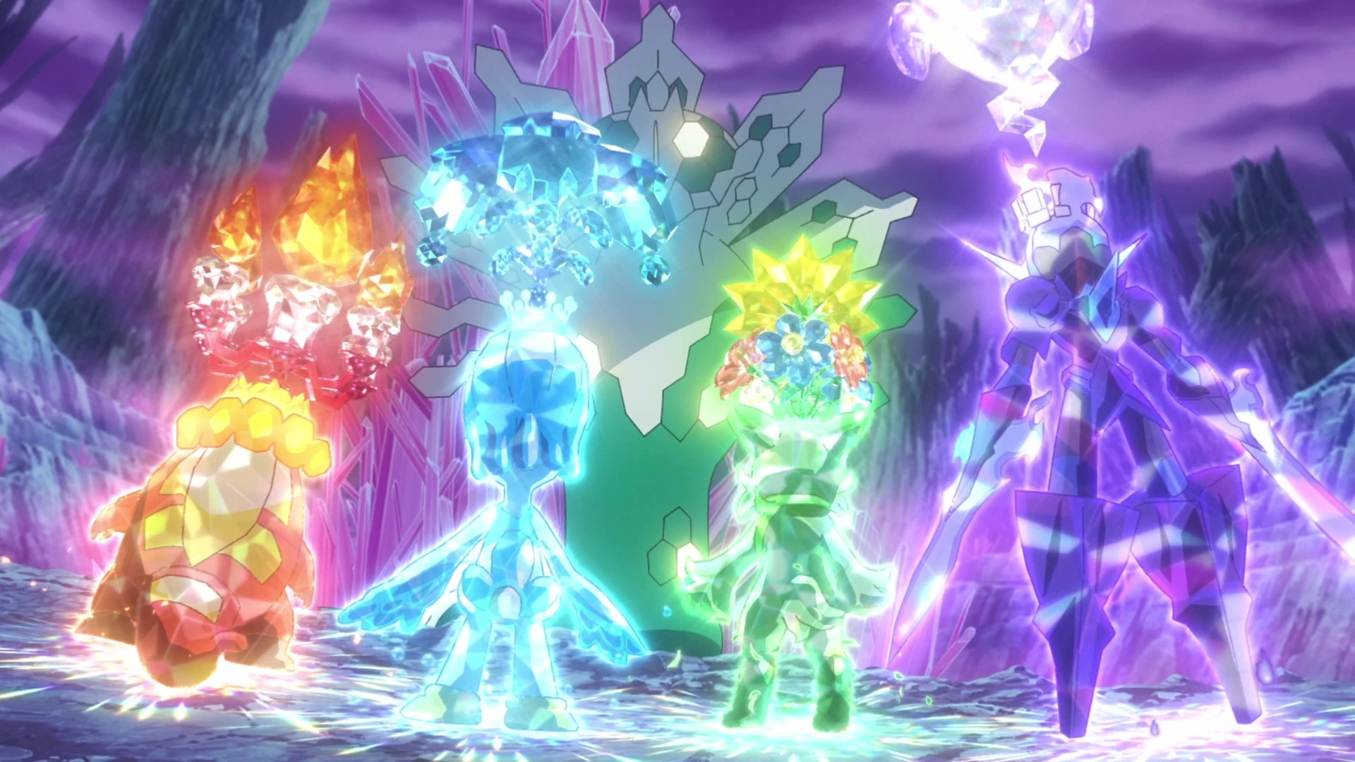 Quatre téracristal contre Zygarde