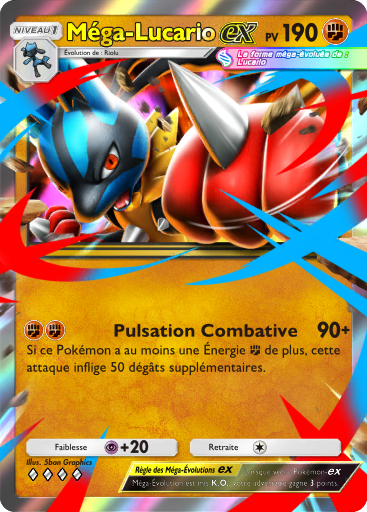 Pokémon Pocket - Carte Méga-Lucario ex (Aura Palpitante)