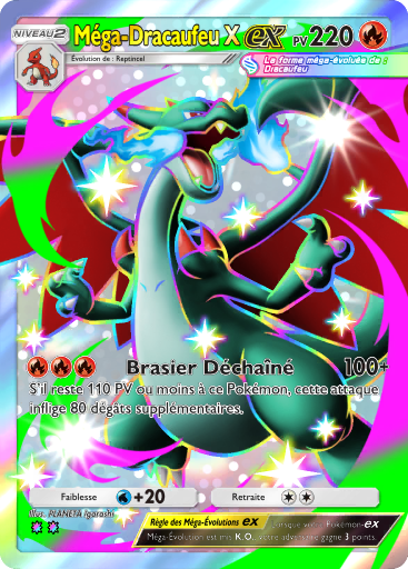 Pokémon Pocket - Méga-Rayonnement - Méga-Dracaufeu X-ex