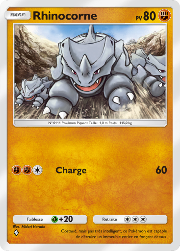 Pokémon Pocket - Puissance Génétique - Rhinocorne