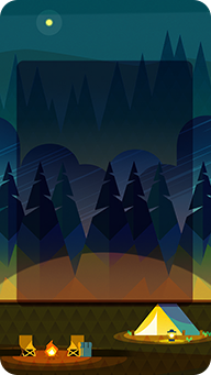 Camping au clair de lune