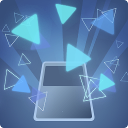 Petits triangles bleus