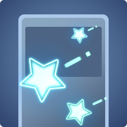 Étoiles filantes bleu clair