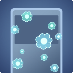 Fleurs bleu clair