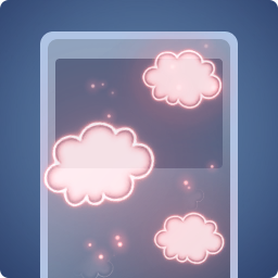 Nuages cotonneux roses
