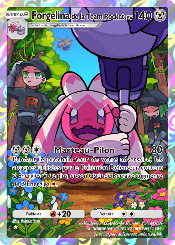 pokemon pocket L'Ambition de la Team Rocket carte forgelina