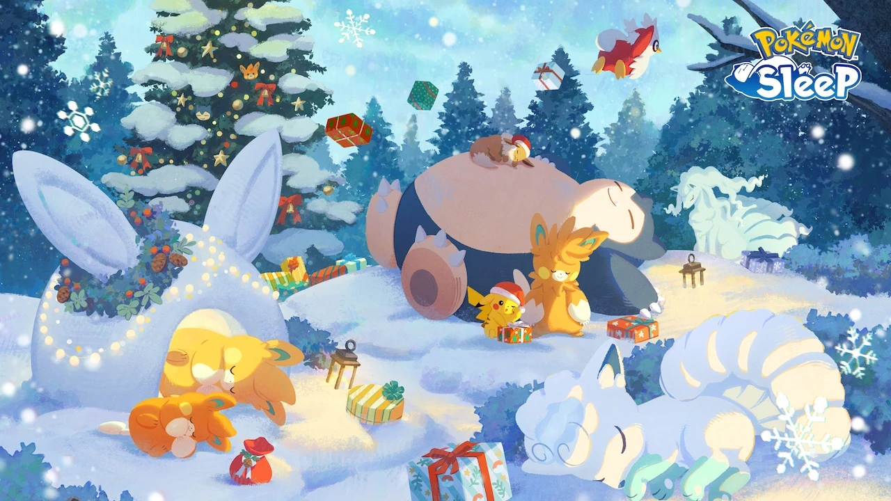 Célébrez les fêtes de fin d'année sur Pokémon Sleep avec un nouvel évènement et de nouveaux Pokémon !