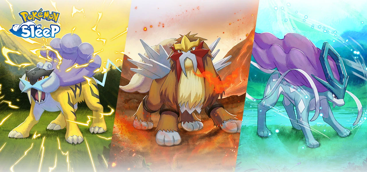 L'évènement « Recherche sur Raikou, Entei, et Suicune » arrive très bientôt sur Pokémon Sleep et a été détaillé !
