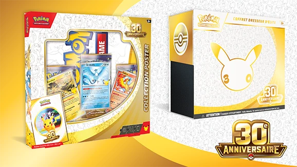 La gamme de produits célébrant l'extension 30ᵉ Anniversaire du JCC Pokémon se dévoile !